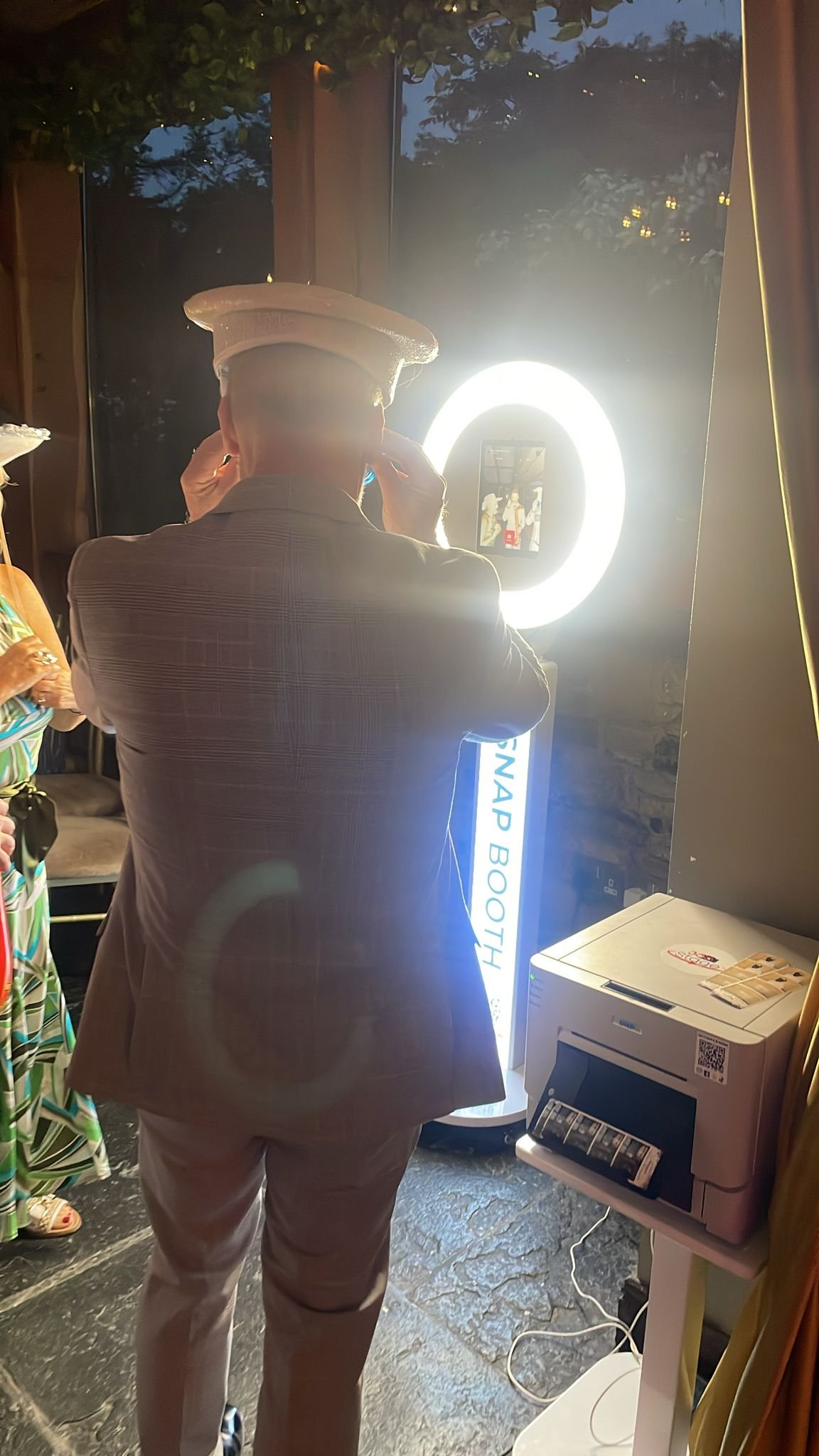 Guests using the 360 Stage SnapBooth photo booth