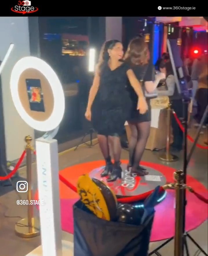 360 photo booth at a corporate party
